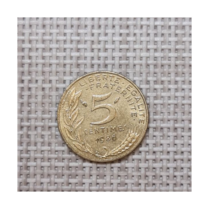France 5 Centimes 1986 KM-933 VF