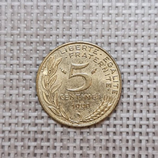 France 5 Centimes 1990 KM-933 VF