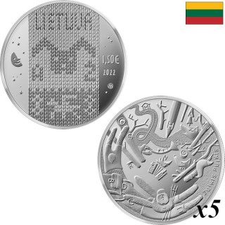Lithuania 1,50 Euro 2022 "Zuikis Puikis" KM-273 Bag
