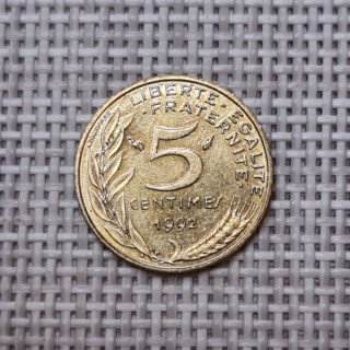 France 5 Centimes 1992 KM-933 VF