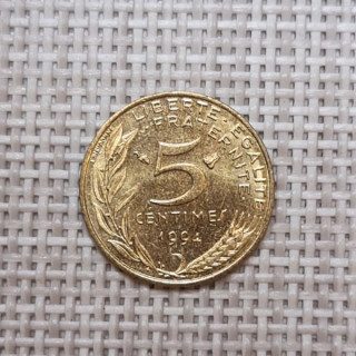 France 5 Centimes 1994 KM-933 VF