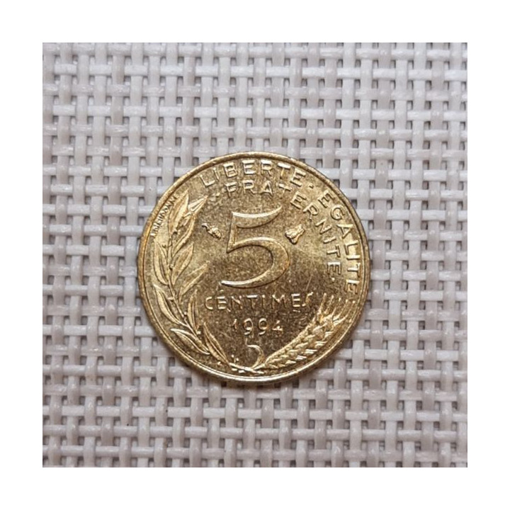 France 5 Centimes 1994 KM-933 VF