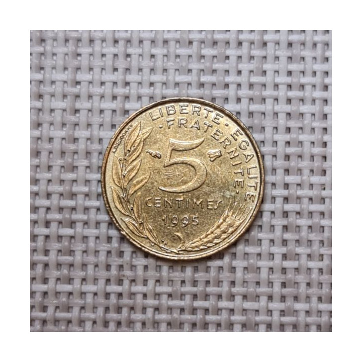 France 5 Centimes 1995 KM-933 VF