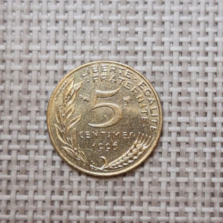 France 5 Centimes 1996 KM-933 VF
