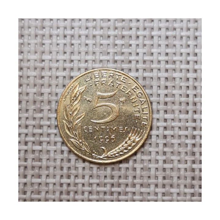 France 5 Centimes 1996 KM-933 VF