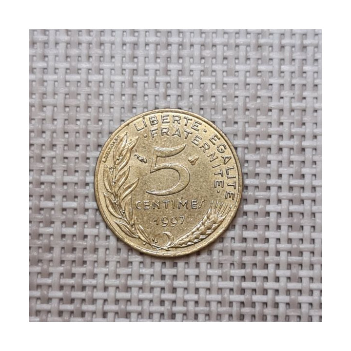 France 5 Centimes 1997 KM-933 VF