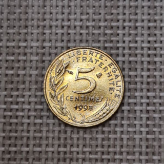 France 5 Centimes 1998 KM-933 VF