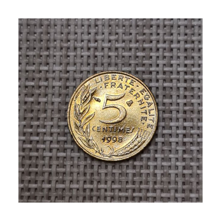 France 5 Centimes 1998 KM-933 VF