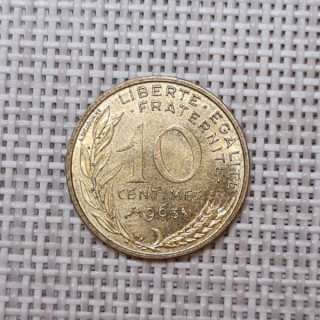 France 10 Centimes 1963 KM-929 VF