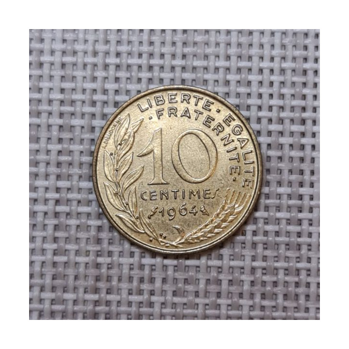 France 10 Centimes 1964 KM-929 VF