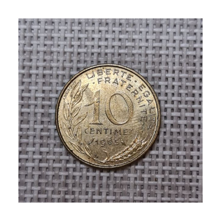 France 10 Centimes 1965 KM-929 VF