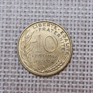 France 10 Centimes 1967 KM-929 VF