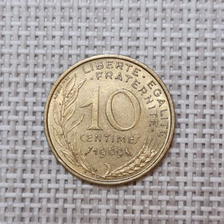 France 10 Centimes 1969 KM-929 VF