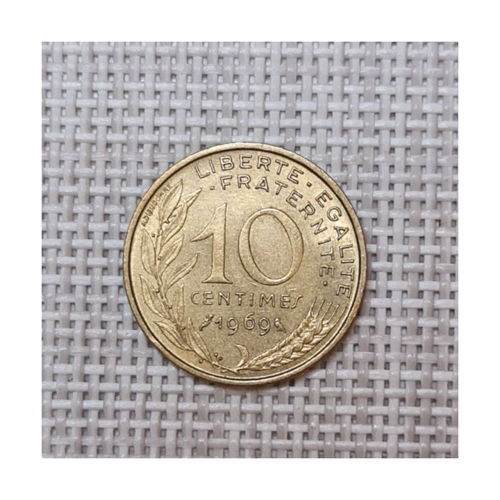 France 10 Centimes 1969 KM-929 VF