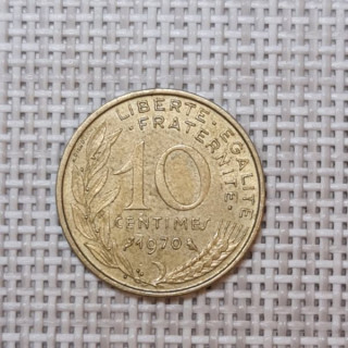 France 10 Centimes 1970 KM-929 VF
