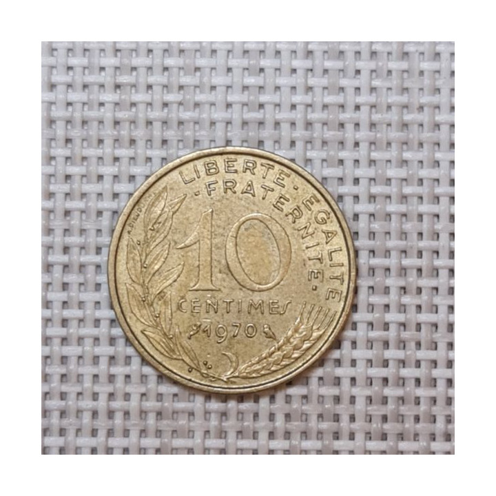 France 10 Centimes 1970 KM-929 VF