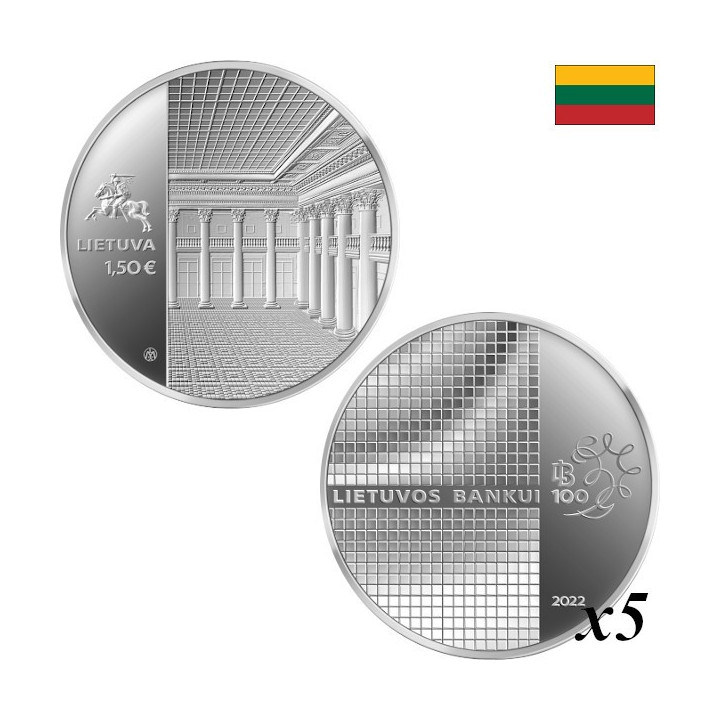 Lithuania 1,50 Euro 2022 "Bank" KM-272 Bag