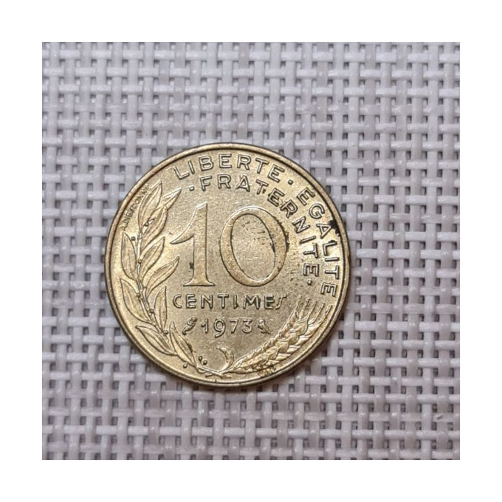 France 10 Centimes 1973 KM-929 VF