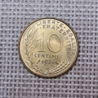 France 10 Centimes 1974 KM-929 VF