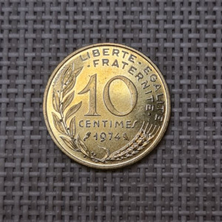 France 10 Centimes 1974 KM-929 UNC