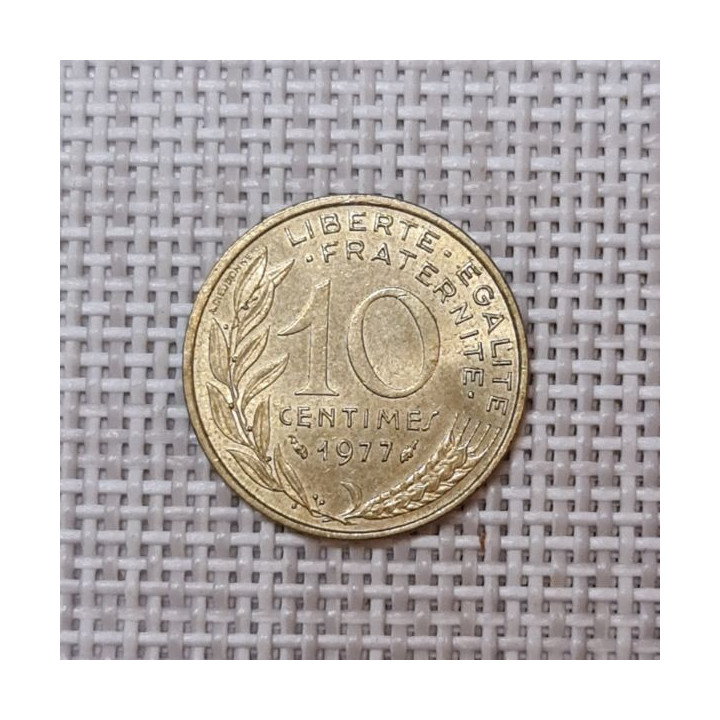 France 10 Centimes 1977 KM-929 VF