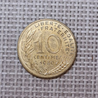 France 10 Centimes 1980 KM-929 VF