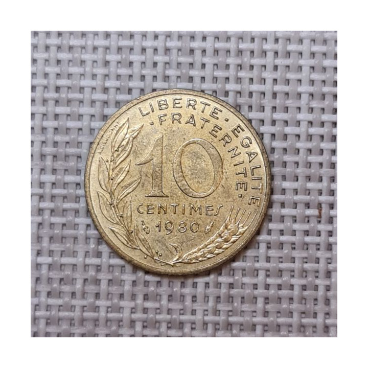 France 10 Centimes 1980 KM-929 VF