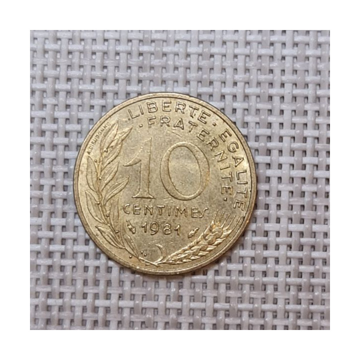 France 10 Centimes 1981 KM-929 VF