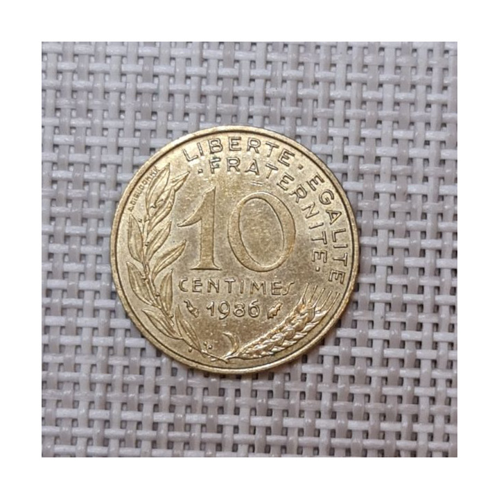 France 10 Centimes 1986 KM-929 VF