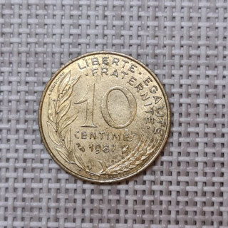France 10 Centimes 1987 KM-929 VF