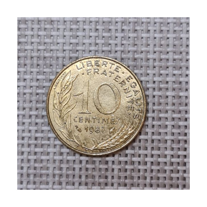 France 10 Centimes 1987 KM-929 VF