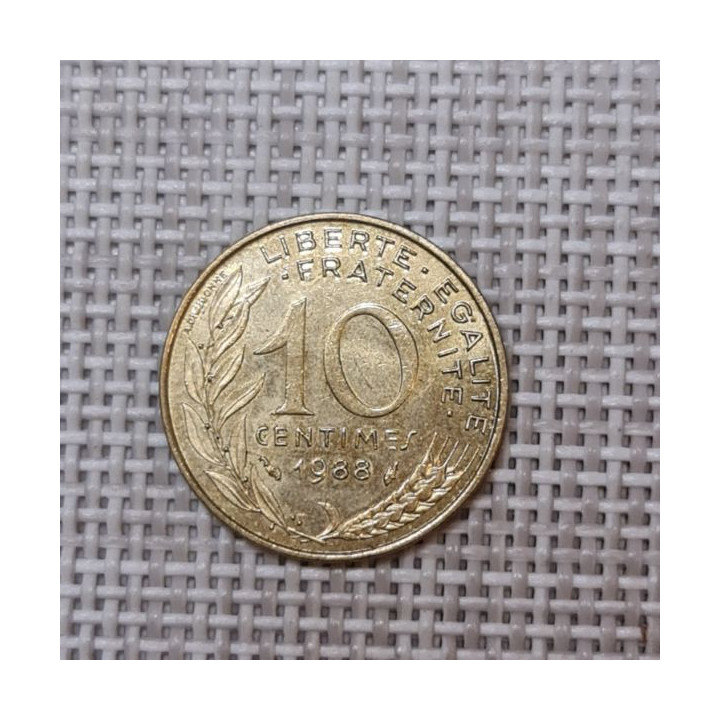 France 10 Centimes 1988 KM-929 VF