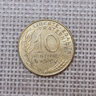 France 10 Centimes 1989 KM-929 VF