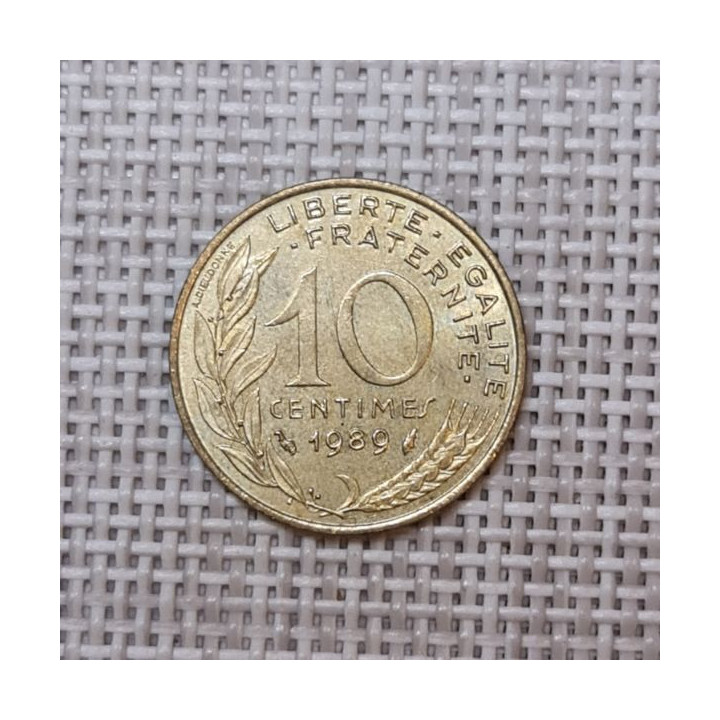 France 10 Centimes 1989 KM-929 VF