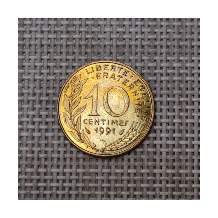 France 10 Centimes 1991 KM-929 VF