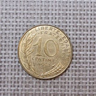 France 10 Centimes 1993 KM-929 VF
