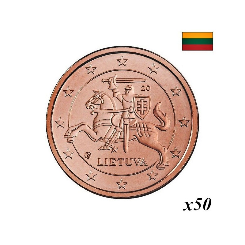 Lithuania 2 Euro Cent 2015 KM-206 Roll