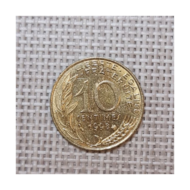 France 10 Centimes 1997 KM-929 VF