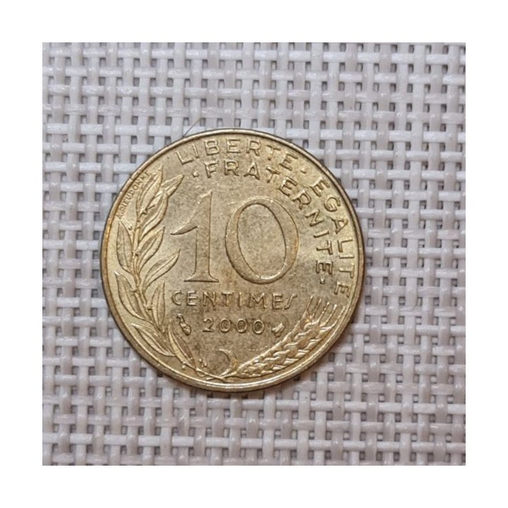 France 10 Centimes 2000 KM-929 VF