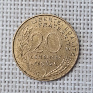 France 20 Centimes 1962 KM-930 VF
