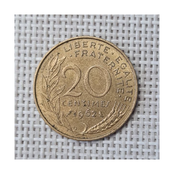 France 20 Centimes 1962 KM-930 VF