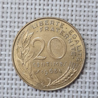 France 20 Centimes 1963 KM-930 VF