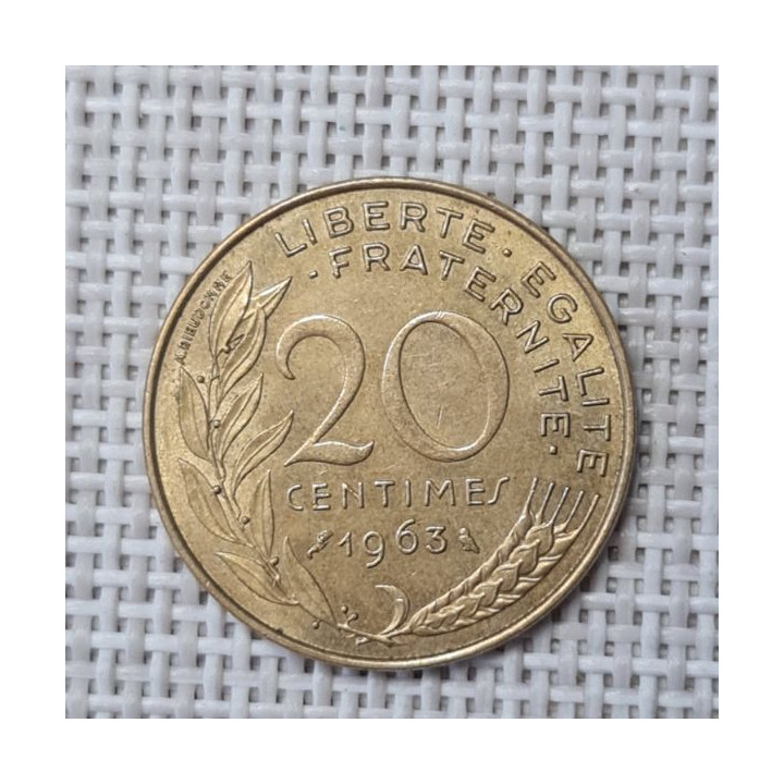 France 20 Centimes 1963 KM-930 VF