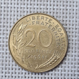 France 20 Centimes 1964 KM-930 VF