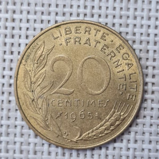 France 20 Centimes 1965 KM-930 VF