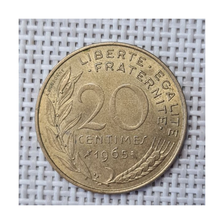 France 20 Centimes 1965 KM-930 VF