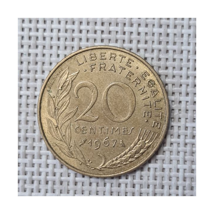 France 20 Centimes 1967 KM-930 VF