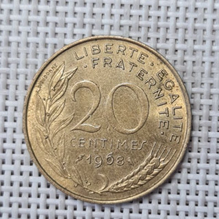 France 20 Centimes 1968 KM-930 VF