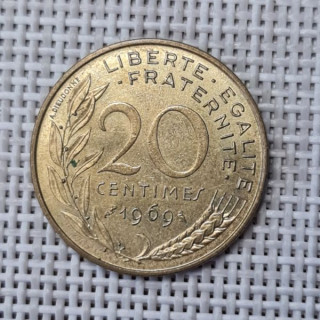 France 20 Centimes 1969 KM-930 VF