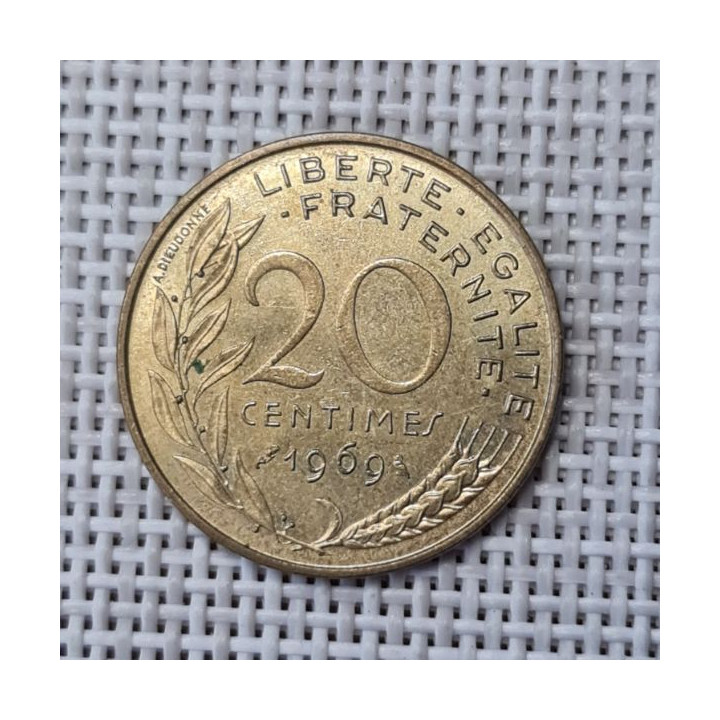 France 20 Centimes 1969 KM-930 VF